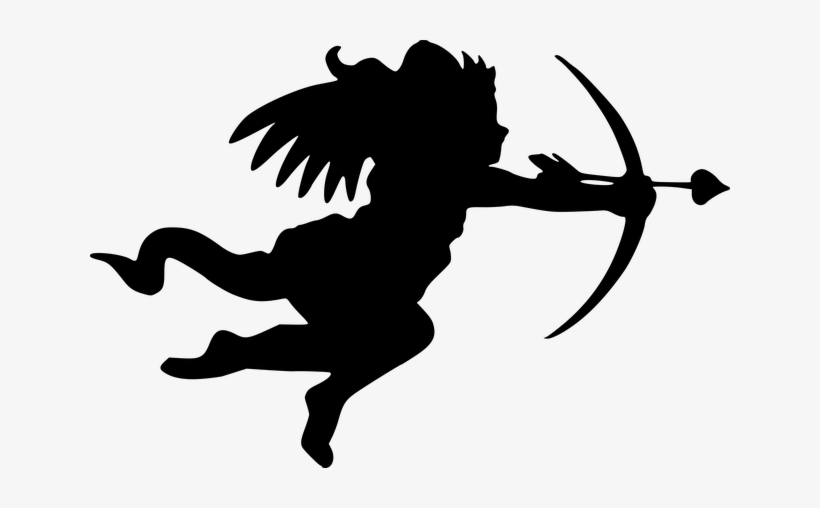 Free Photo Angel Bow Cupid Valentine Love Silhouette - Cupido Png, transparent png #512147