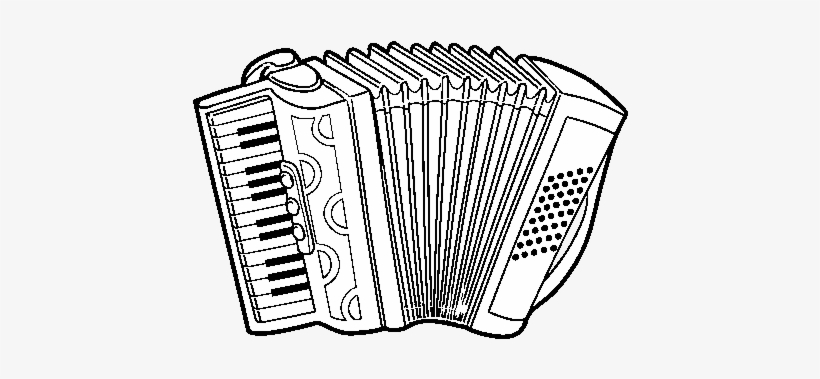 Dibujo De Acordeón A Piano Para Colorear - Disegni Da Colorare Fisarmonica, transparent png #512369