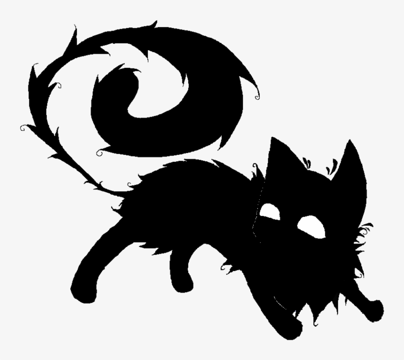 Aion's Cat Form - Black Anime Cat Png, transparent png #512445
