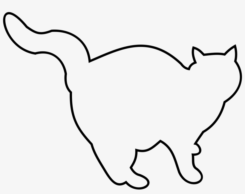 Fat Cat Jpg Transparent Library - Outline Of A Fat Cat, transparent png #512476