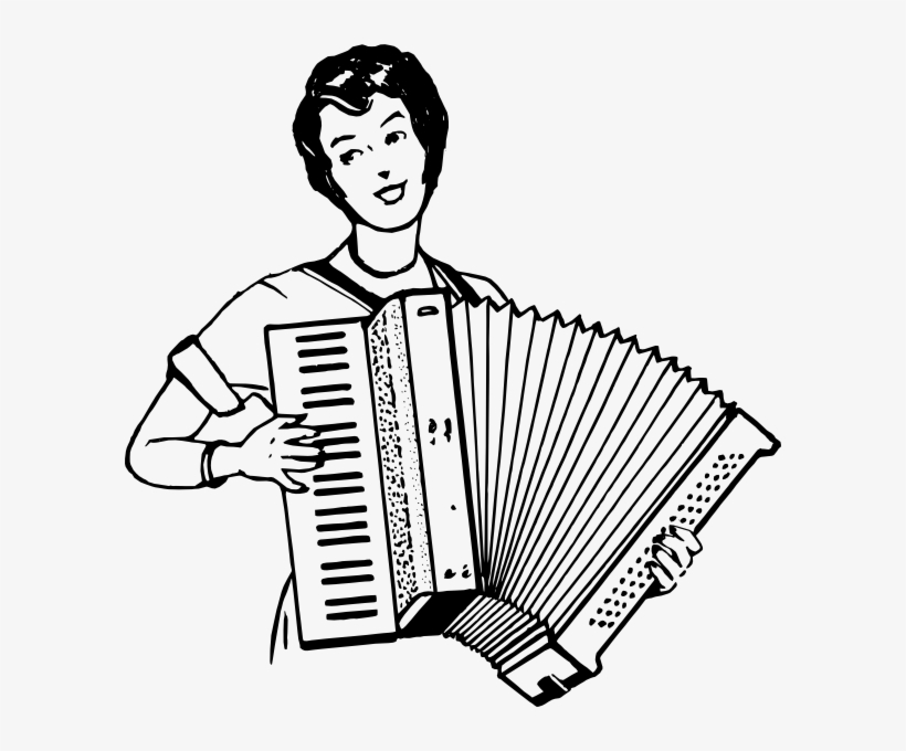 Clip Arts Related To - Playing Accordion Drawing, transparent png #512744
