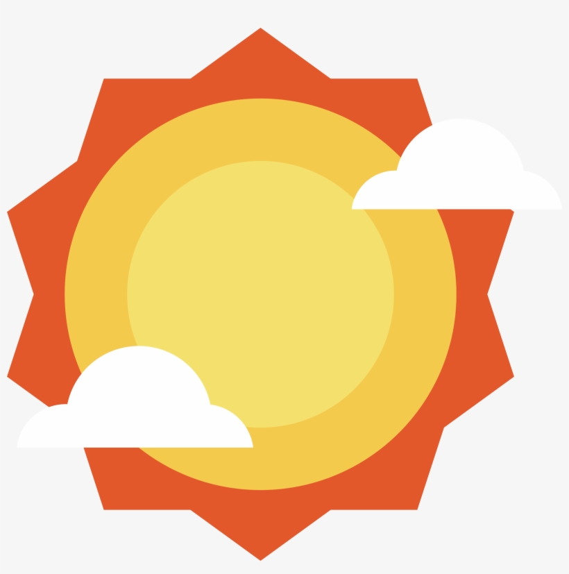 Clip Art Orange Sun Vector Transprent Png - Sol Vector Png, transparent png #512838