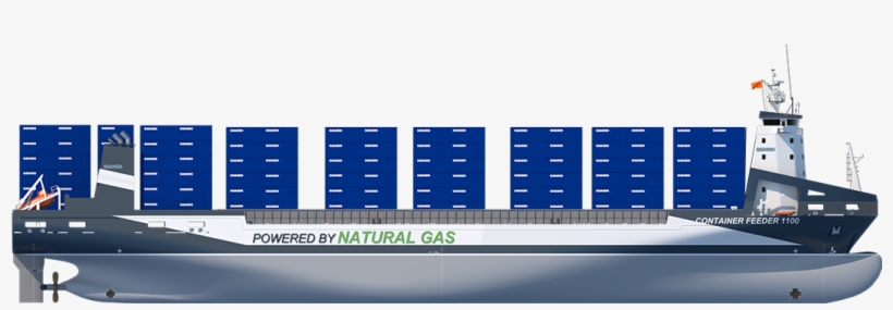 Damen Container Feeder - Cargo Ship Png Side View, transparent png #513047