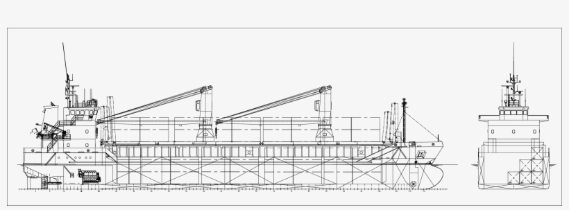 Cargo Ship Technical Drawing, transparent png #513226