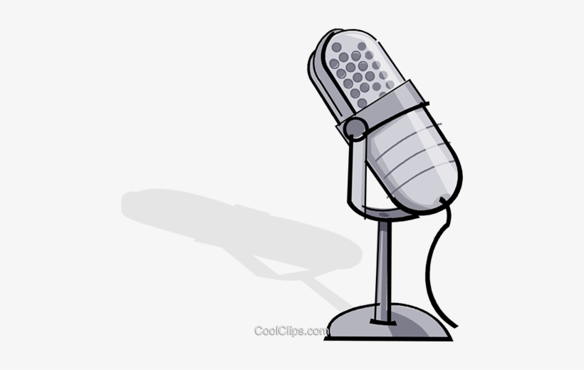 Microphone Royalty Free Vector Clip Art Illustration - Microfone Cartoon Png, transparent png #513275