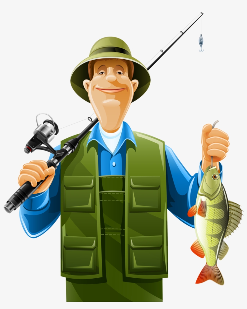Fishing Clipart Action - Fisherman Png, transparent png #513606