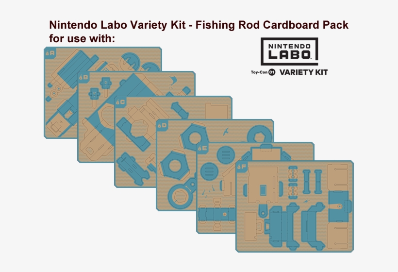 Labo - Toy-con 01 - Variety - Fishing - All - Nintendo Labo All Cardboard, transparent png #513707