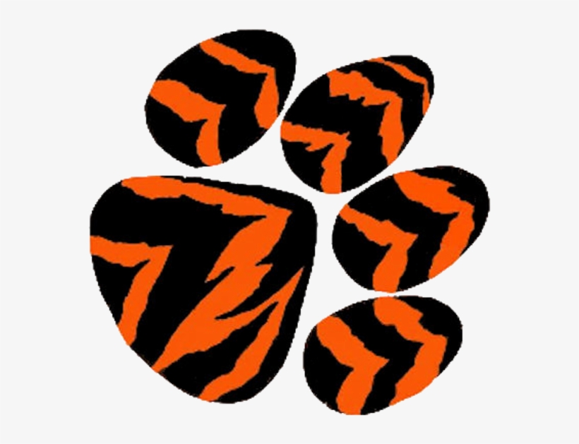 Tiger Cartoon Pics - Orange Tiger Paw Print, transparent png #514295