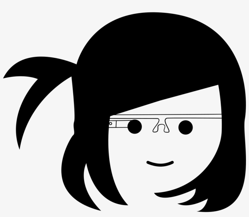 Girl Face With Google Glasses On Eyes Comments - Girl With Glasses Icon, transparent png #514373