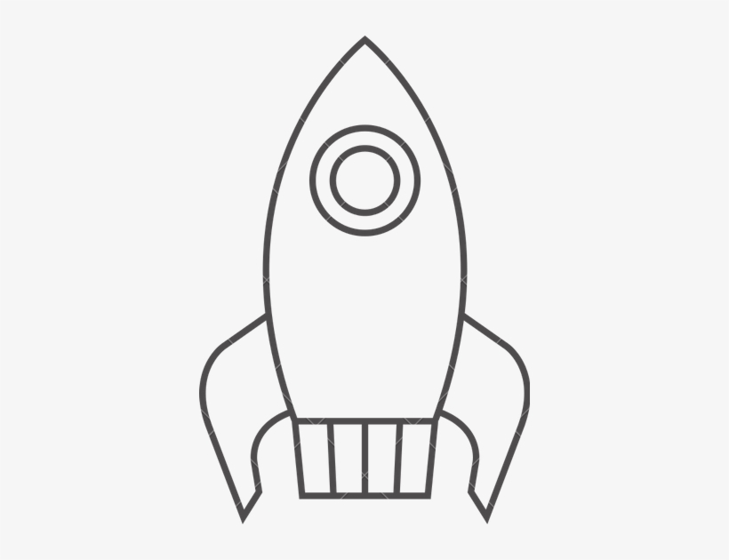 Rocket Ship Outline Image Group - Outline Of A Rocket Ship, transparent png #514436