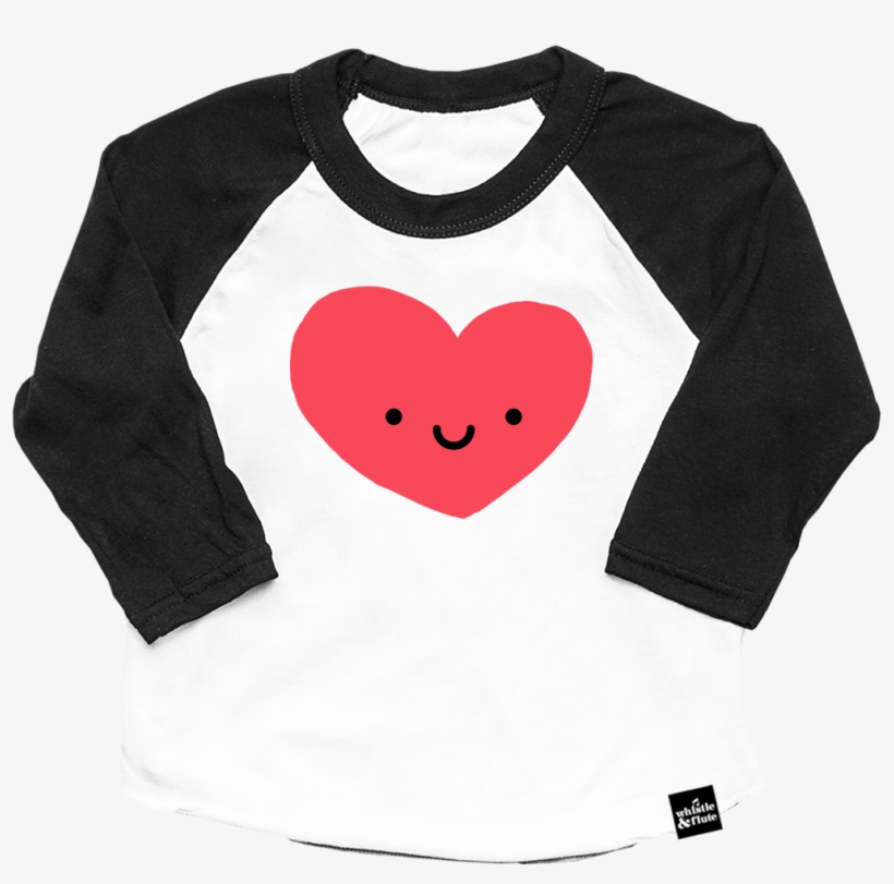 Kawaii Heart Baseball T-shirt - T-shirt, transparent png #514566