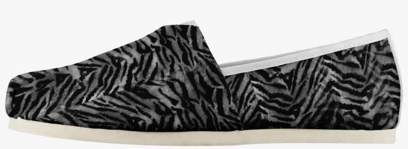 Maki Stunning Gray Tiger Stripe Women's Comfy Flats - Slip-on Shoe, transparent png #514876