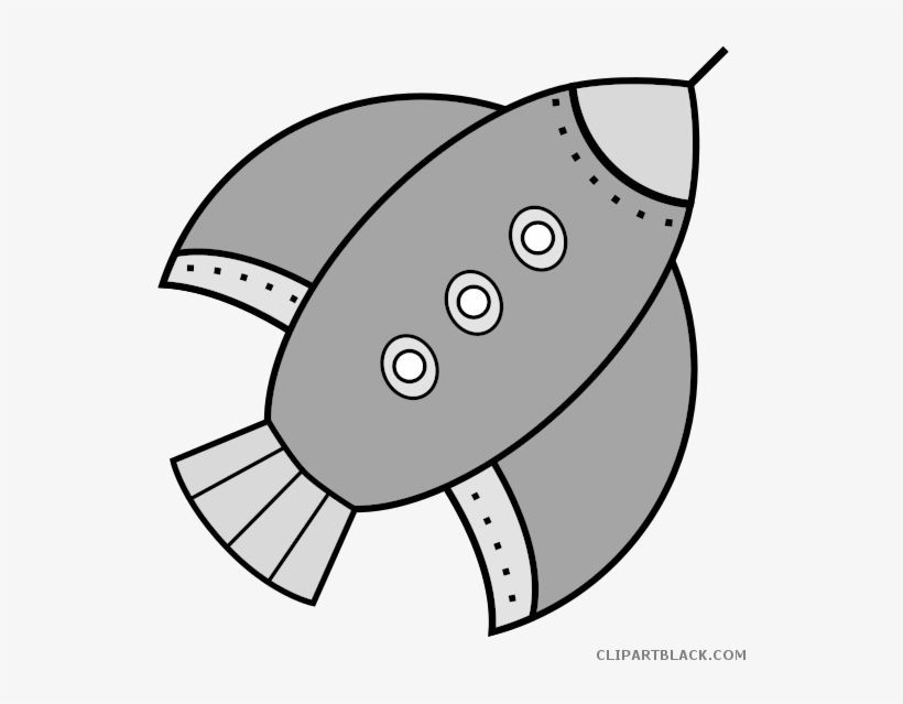 Rocket Ship Clipartblack Com Free Black White - Rocket, transparent png #514899
