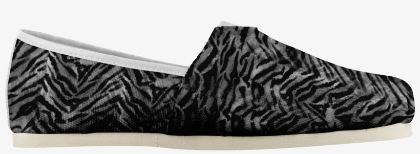 Maki Stunning Gray Tiger Stripe Women's Comfy Flats - Slip-on Shoe, transparent png #514954