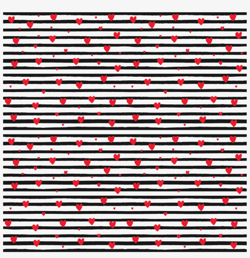 Black Stripes Red Hearts 12 X 12 St 55717480 303b 44d3 - Symmetry, transparent png #514980