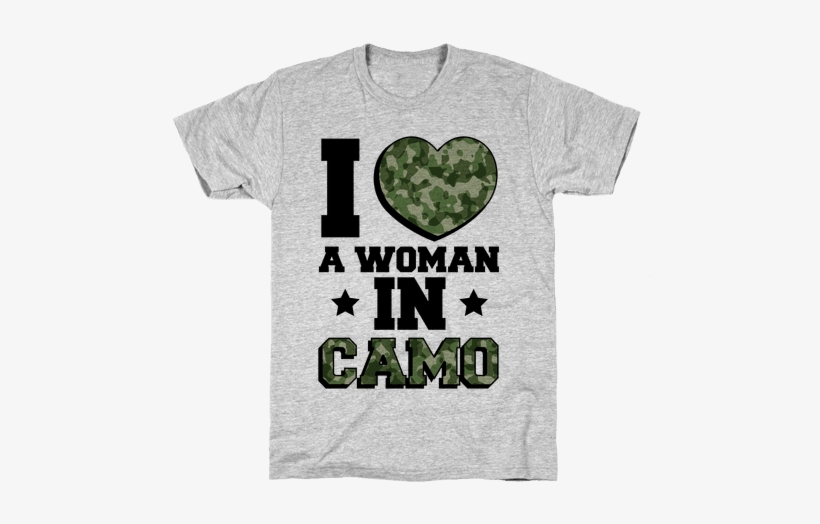I Love A Woman In Camo Mens T-shirt - My Mad Scientist Costume T-shirt: Funny T-shirt From, transparent png #515275