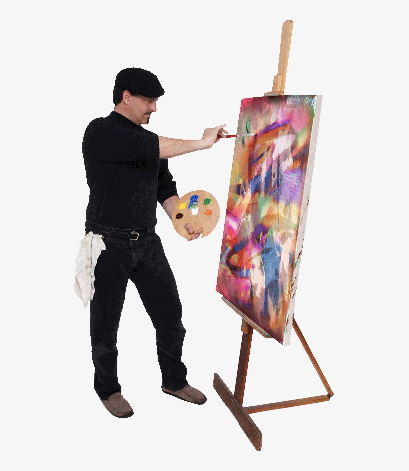 Like The Impressionists Then, Some Artists Today Use - Artist Painting On Canvas, transparent png #515547