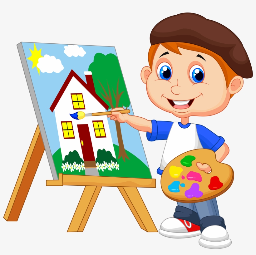 Clip Art Transparent - Kid Painting Clipart, transparent png #515572