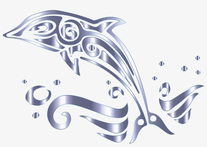 Banner Freeuse Dolphins Clipart Tribal - Dolphin Png No Background, transparent png #515842