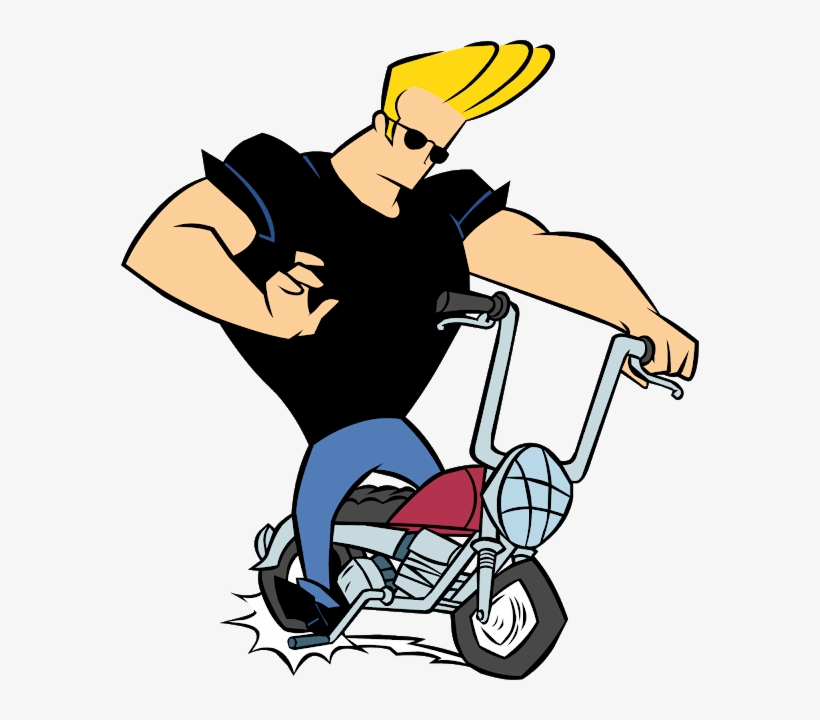 Share This Image - Johnny Bravo En Moto, transparent png #516226