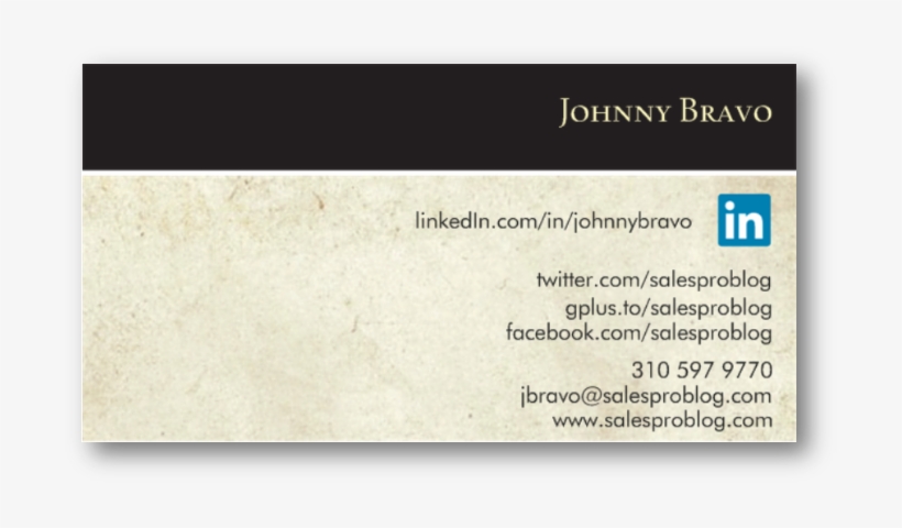 Johnny Bravo Business Card - Linkedin, transparent png #516508