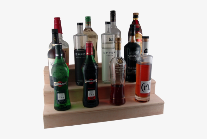 Liquor Bottle3 Tier Shelves - Liquor Shelf Png, transparent png #516536