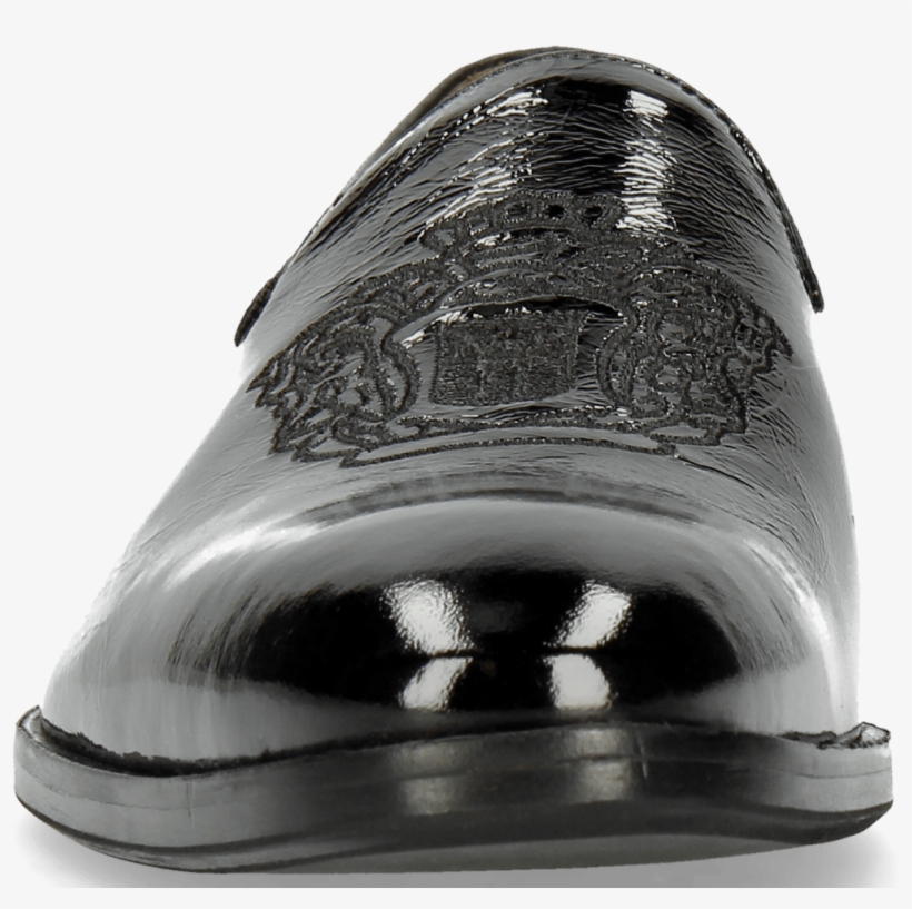 Loafers Prince 2 Patent Soft Black Embrodery Crown - Nail Polish, transparent png #516774