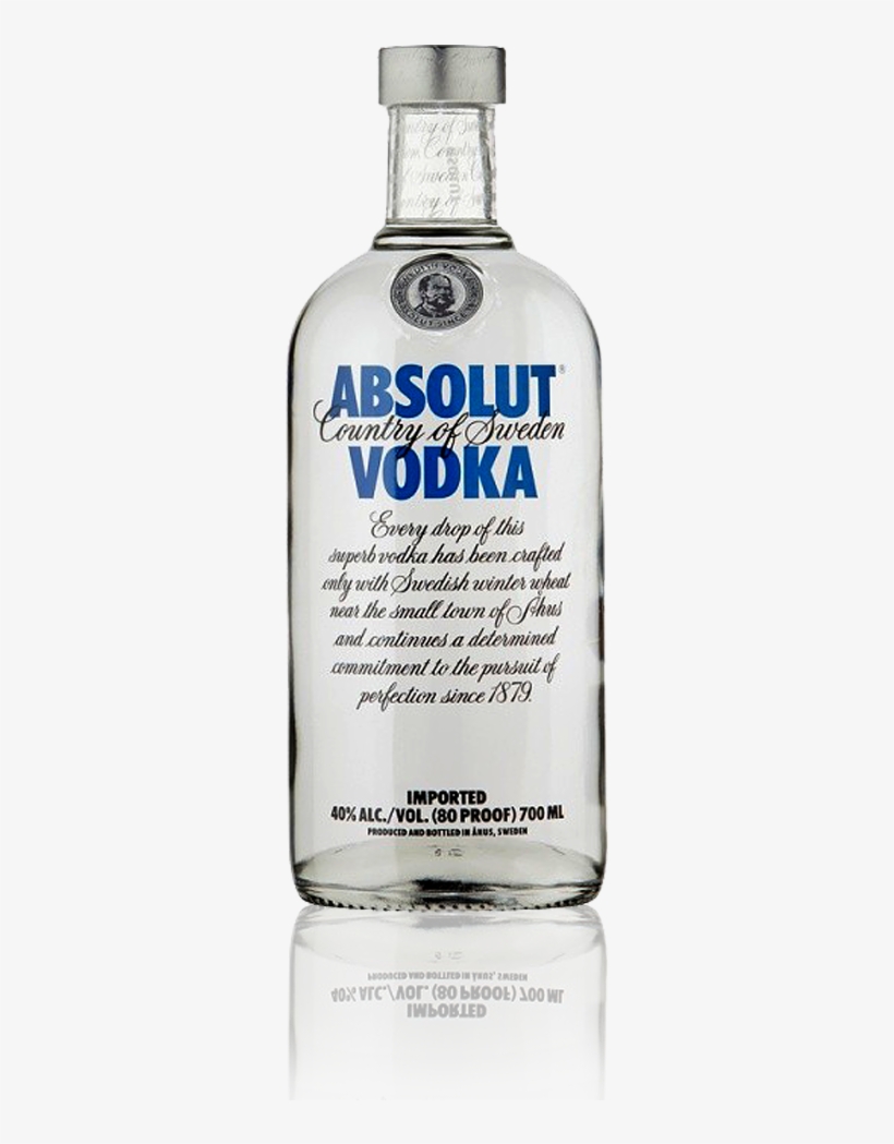 Absolut Blue Label Vodka Delivery London - Absolut Vodka - 1 L Bottle, transparent png #517485