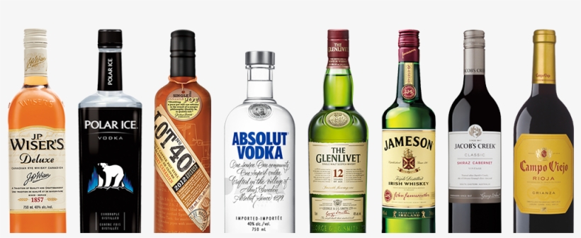 A Row Of Corby Owned Bottles J - Row Of Liquor Bottles, transparent png #517809