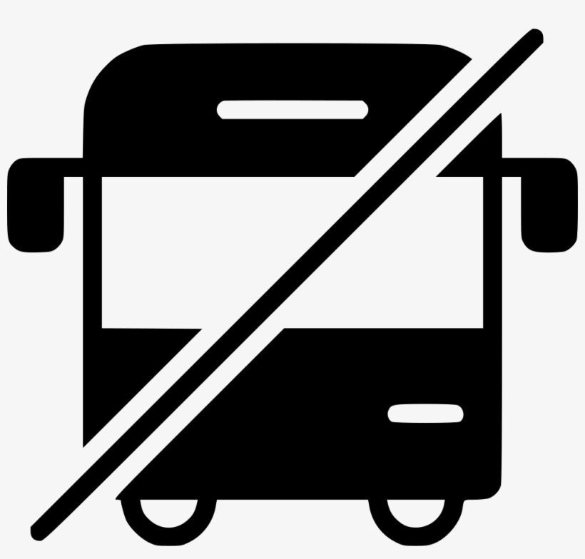 No Bus Public Vehicle Traffic Wagon Conveyance Comments - No Bus Icon, transparent png #517893