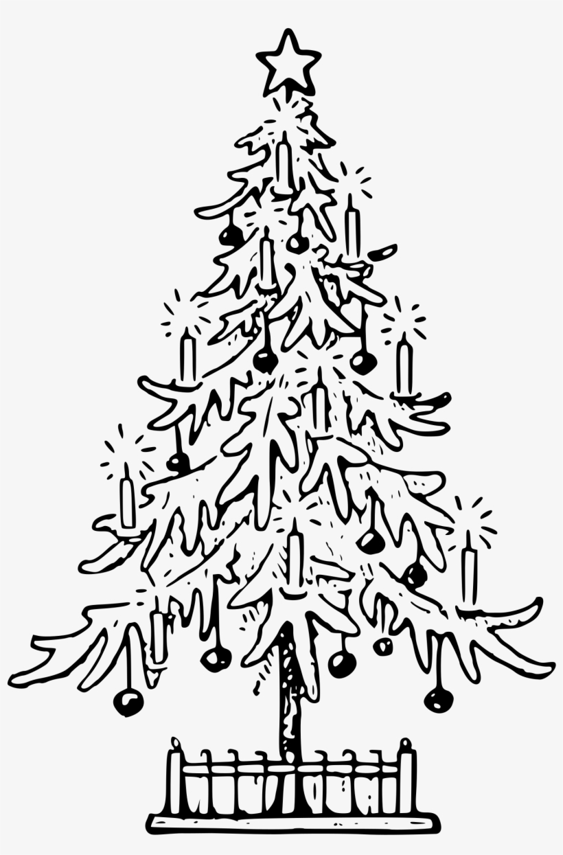 Christmas Tree Cliparts - Christmas Tree Images Outline, transparent png #518587