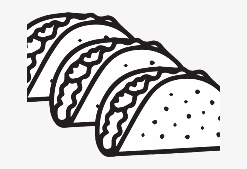 Clip Art Free Stock Free On Dumielauxepices Net - Outline Of A Taco, transparent png #519037