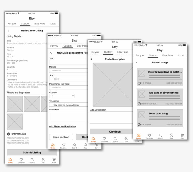 Etsy Wireframes - 27529, transparent png #519102