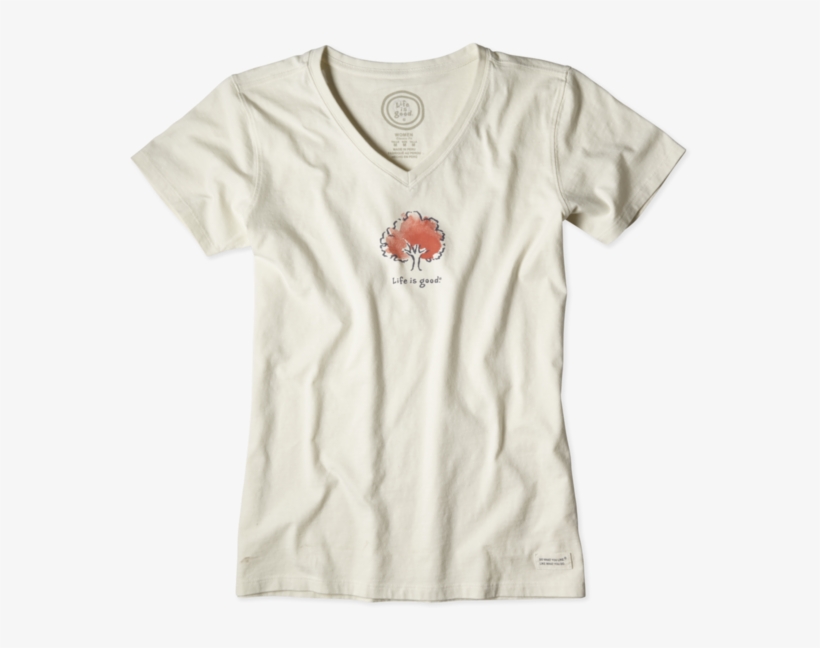 Women's Watercolor Tree Crusher Vee - Active Shirt, transparent png #519107