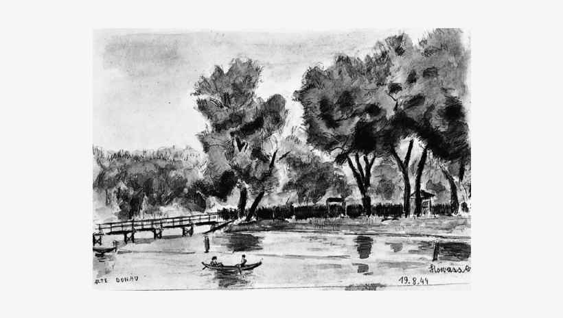 Pencil And Watercolour On Drawing Paper 150 Mm X 200 - Monochrome, transparent png #519275