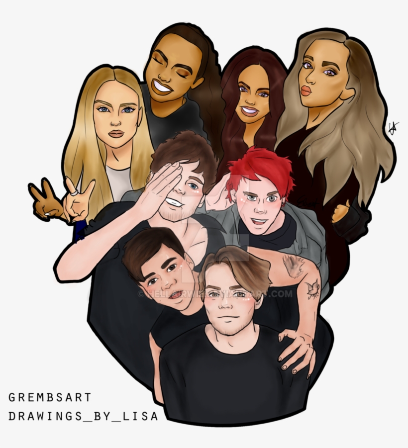 Little Mix And - Little Mix Cartoon Drawings, transparent png #519546