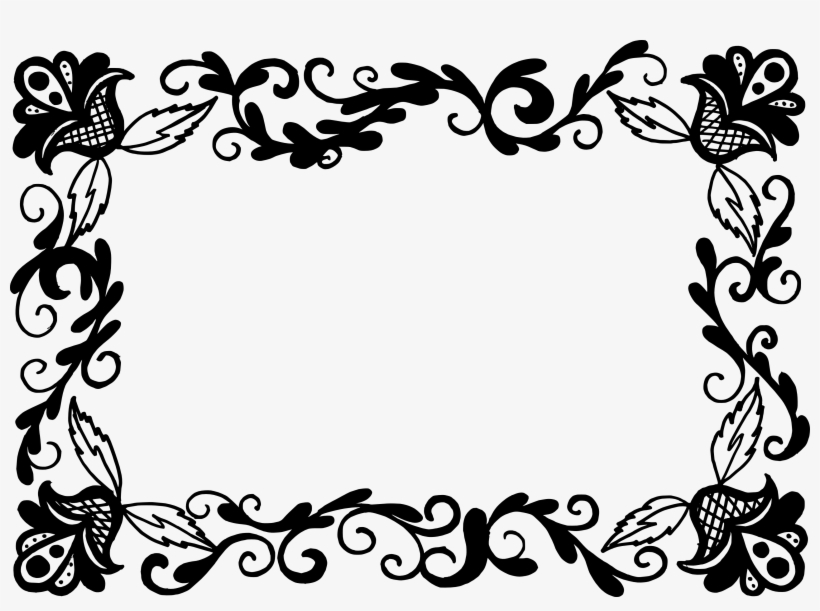 Free Download - Floral Border Design Vector Png, transparent png #519989