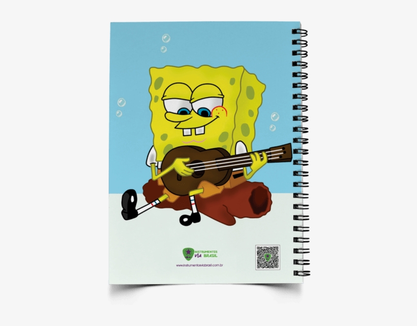 Caderno Universitário Capa Dura - Bob Esponja Con Guitarra, transparent png #5101039
