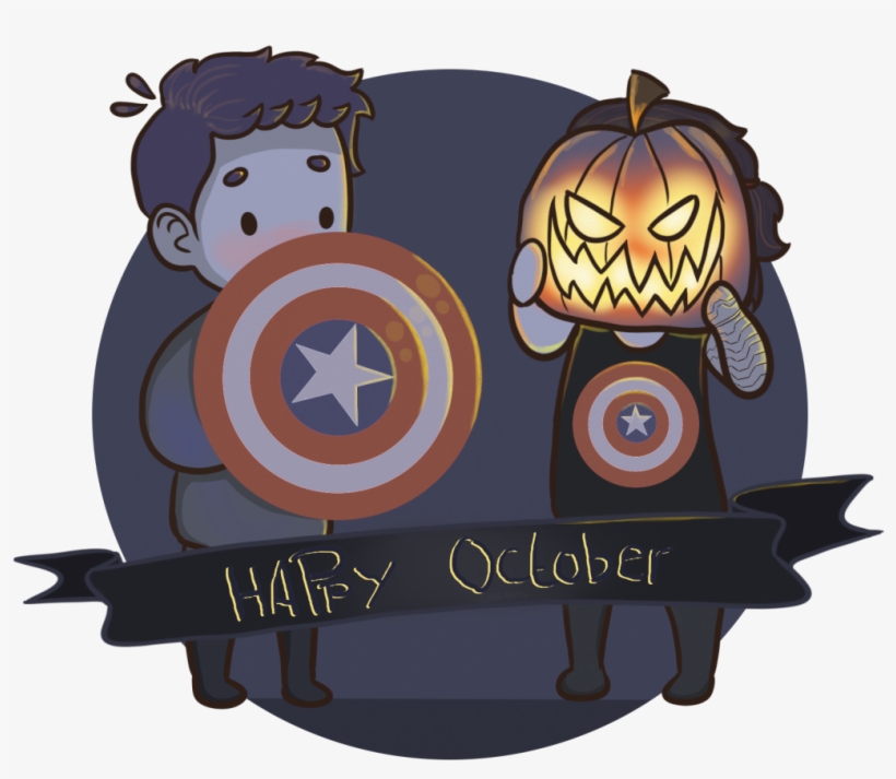 Happy October From Steve And Bucky Fanart By Pinkbucky - Captain America, transparent png #5103367