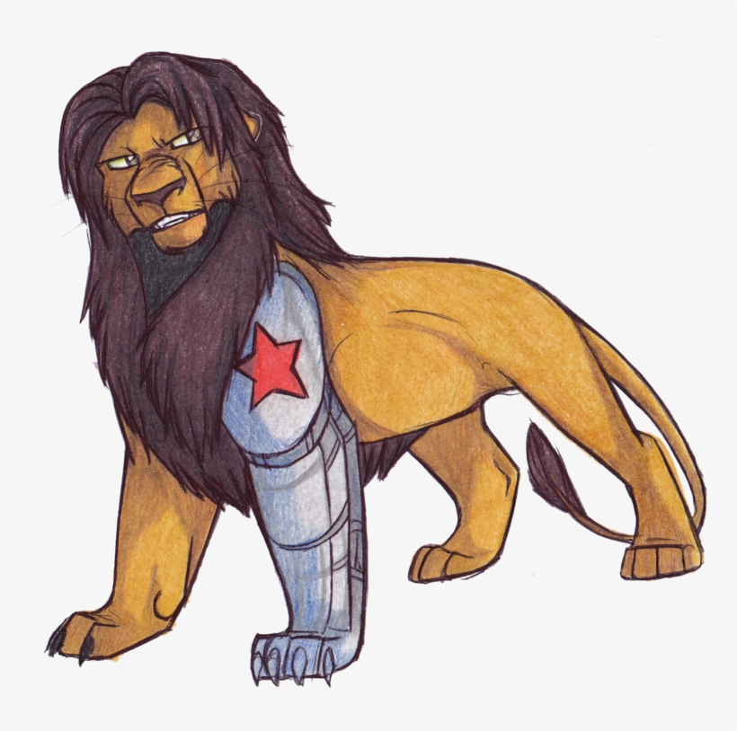 Bucky As A Lion In The Style Of The Lion King - Illustration, transparent png #5103484