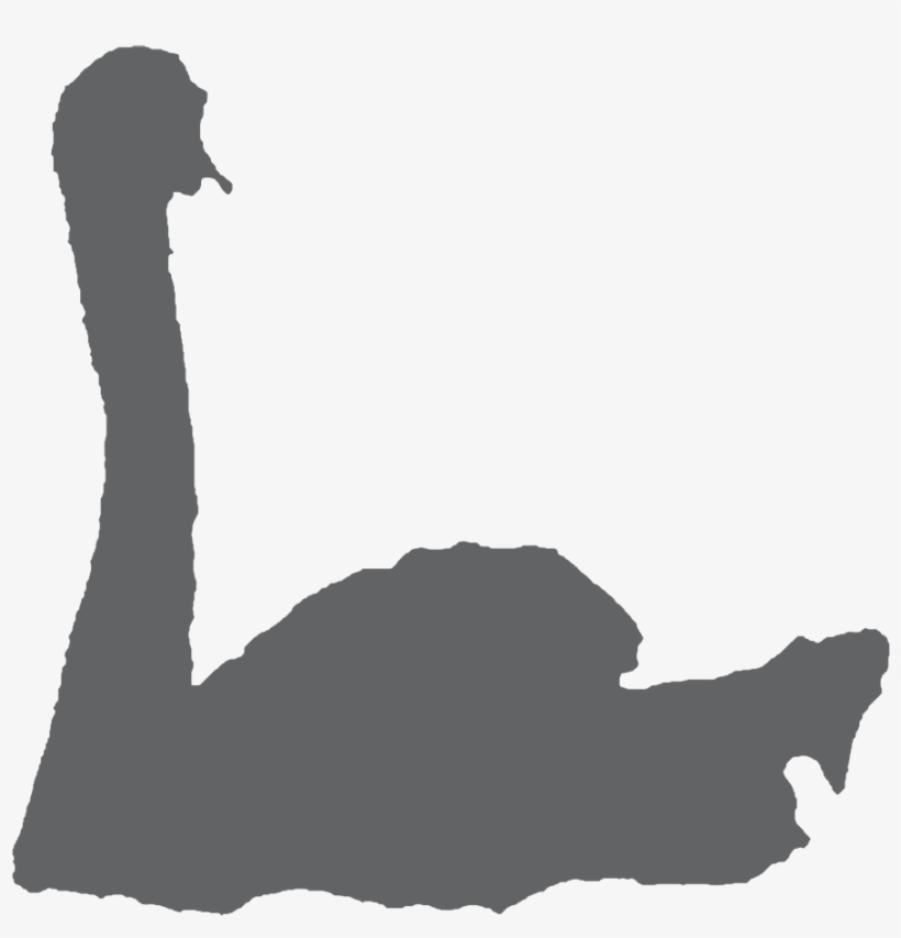 Swan In Water - Silhouette, transparent png #5103738