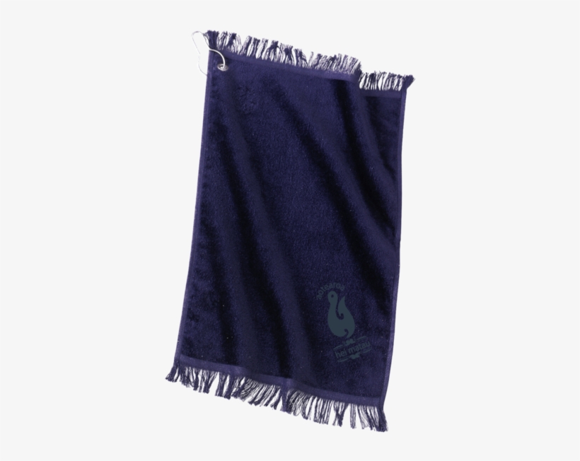 Hei Matau Navy Embroidery Design Navy Port & Co - Port & Company Soft Grommeted Fingertip Terry Towel, transparent png #5104475