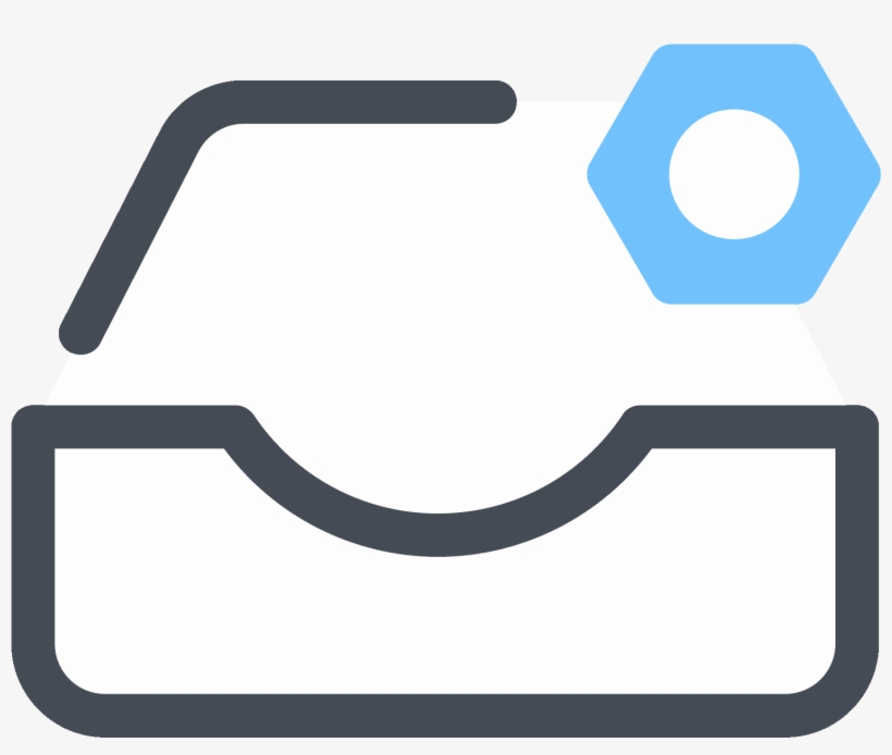 Inbox Settings Icon - Icon, transparent png #5105713
