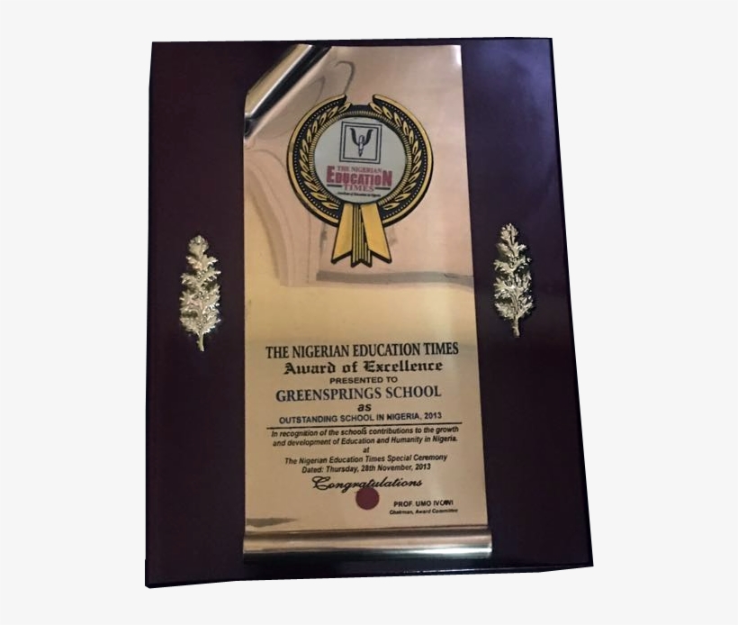 Outstanding School In Nigeria - Document, transparent png #5106378