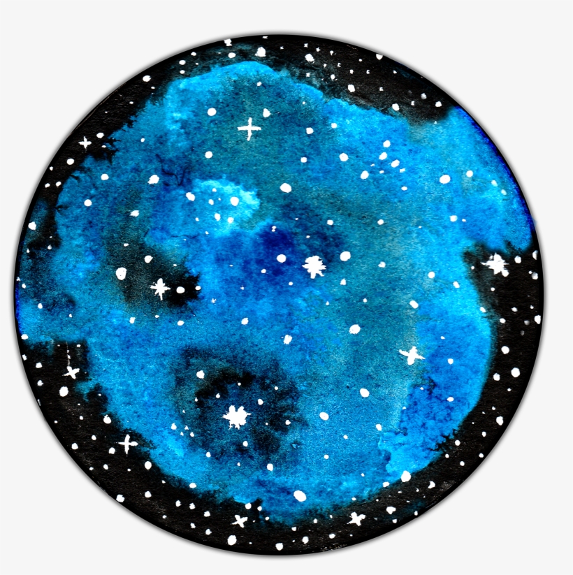 Nebulae In Water Colour And Gouche - Watercolor Painting, transparent png #5107596