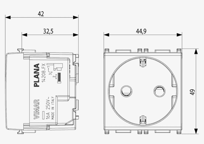 Drawings - Dimension Prise De Courant, transparent png #5107976