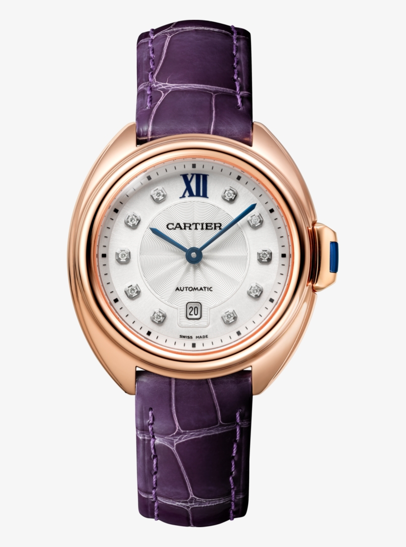 Clé De Cartier Watch31 Mm, 18k Pink Gold, Leather, - Cle Cartier Watch 31, transparent png #5108691