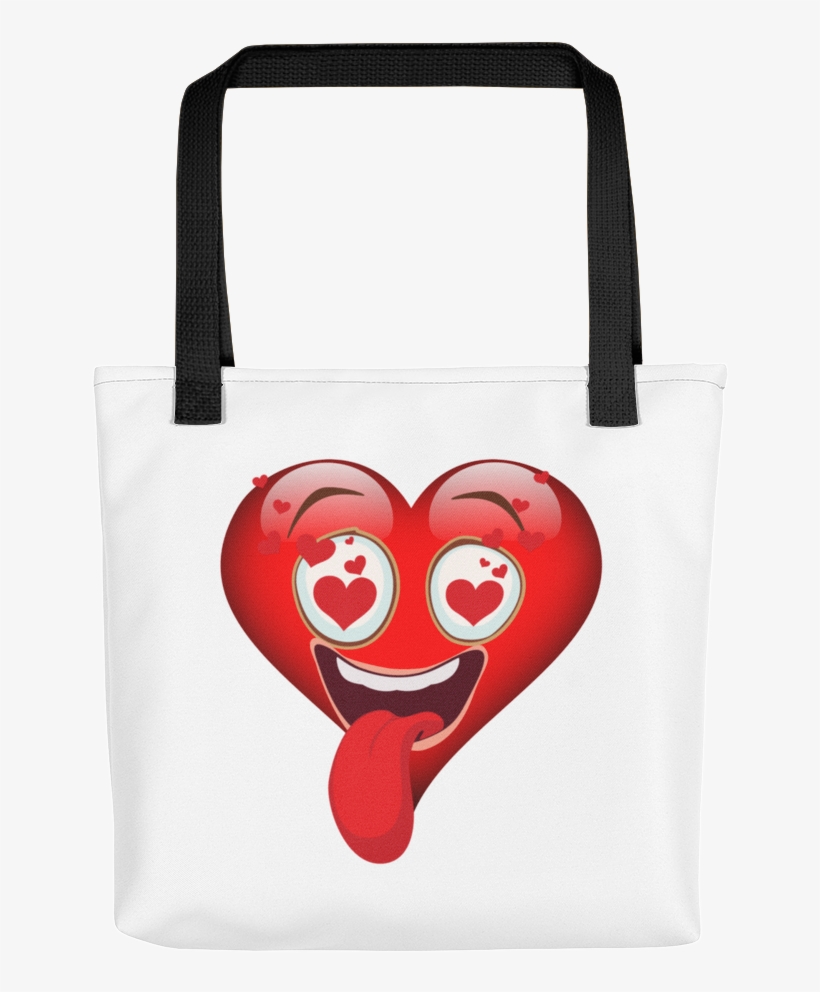 Karma Inc Apparel "heart In Love Emoji" Tote Bag - Emoji Love Heart Shirt Yellow Face Costume Funny Gift, transparent png #5109887