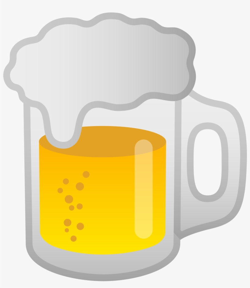 Open - Google Beer Foam Emoji, transparent png #5110098
