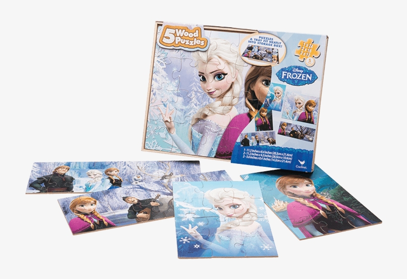 Disney Frozen Puzzle In - Disney Frozen 5 Wood Puzzles, transparent png #5110450